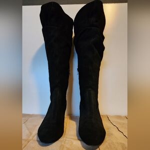 Hot in Hollywood Black Over the Knee Boots - Size 9.5